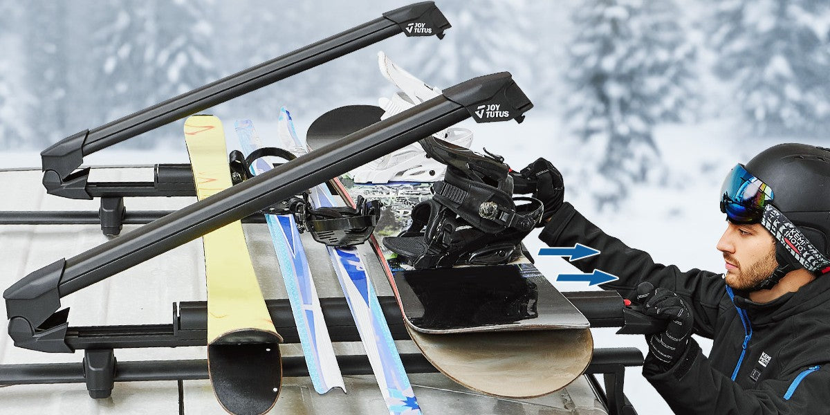 Joytutus ski and snowboard lockable roof rack