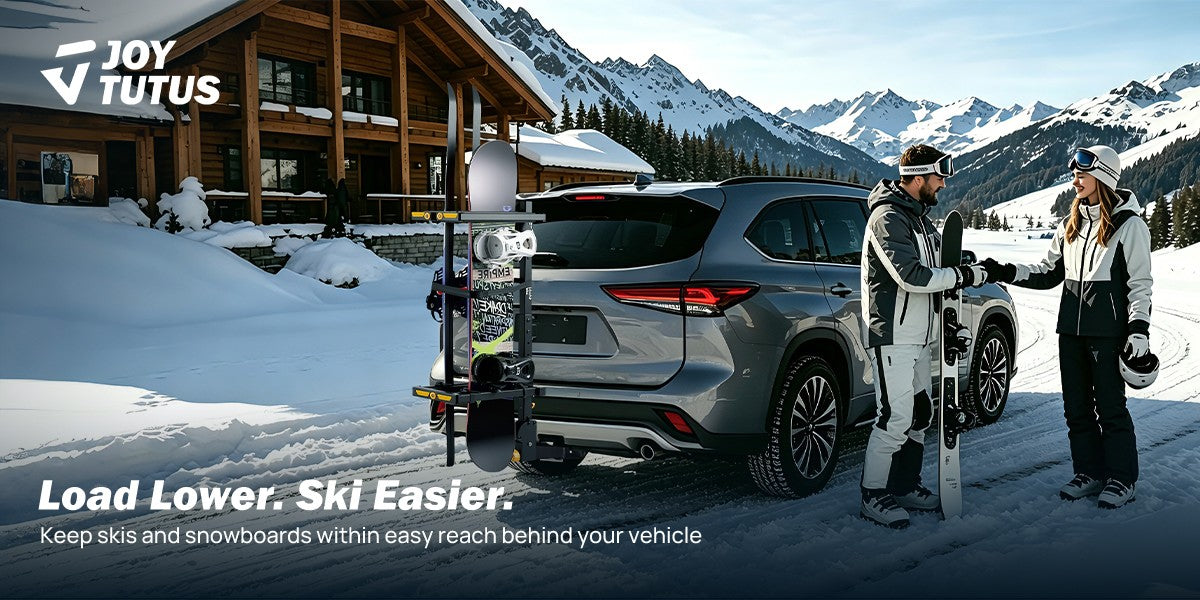 Joytutus hitch-mounted ski rack