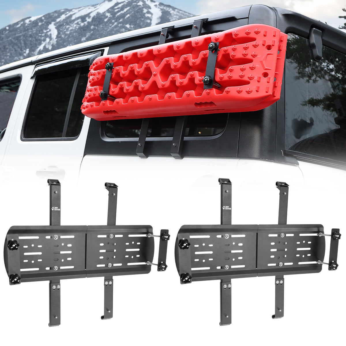 Rear Window Storage Panel Kit Fit for Wrangler JL, Mounting Plate Kits