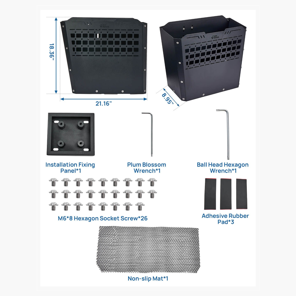 57L Metal Truck Bed Storage Box with MOLLE Panel for Ford F-150, F-250 & F-350 (2015–2026)