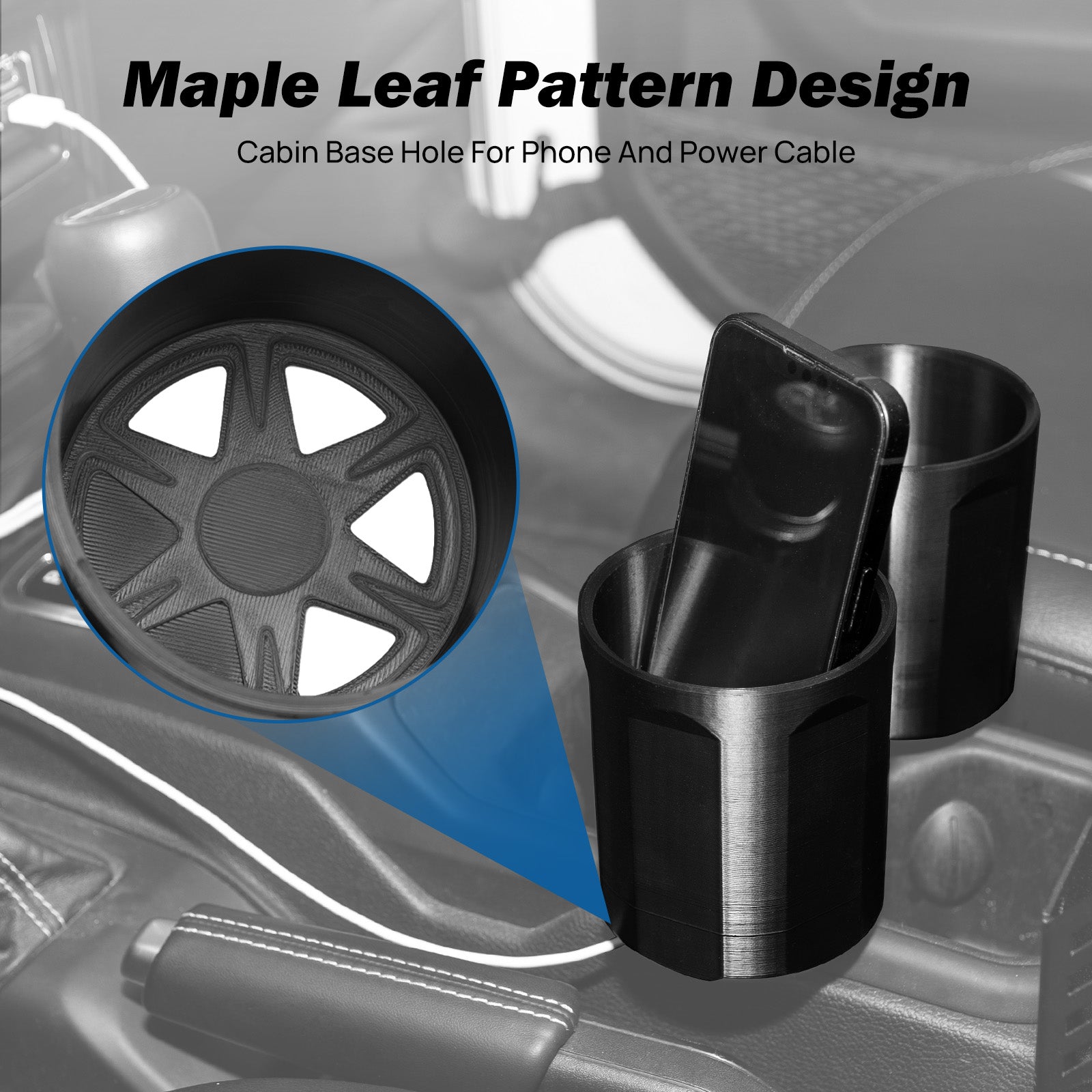 The Original 3rd Cup Holder for Jeep Wrangler JL & Gladiator – 3D-Printed