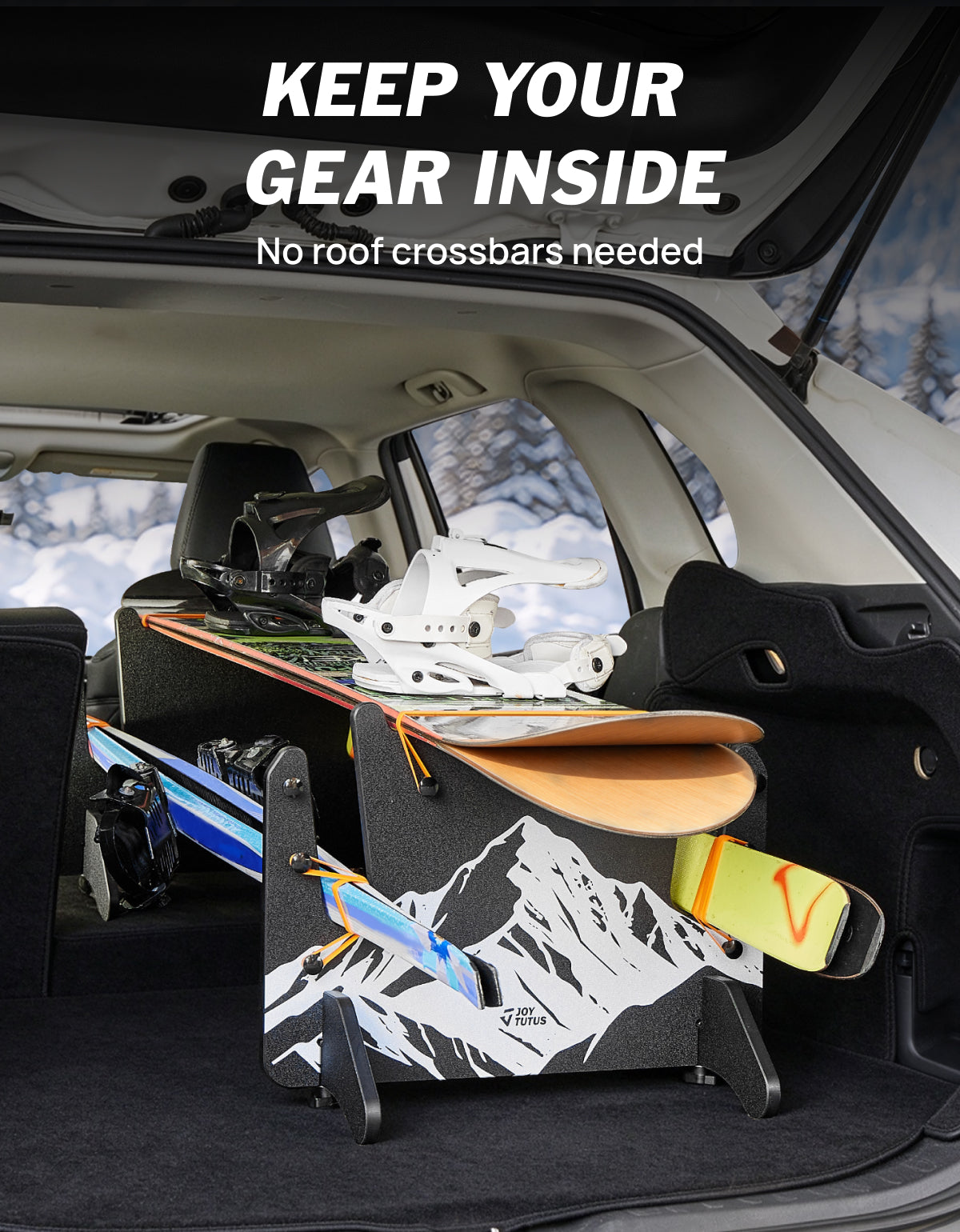 Portable Interior Ski & Snowboard Rack for SUVs