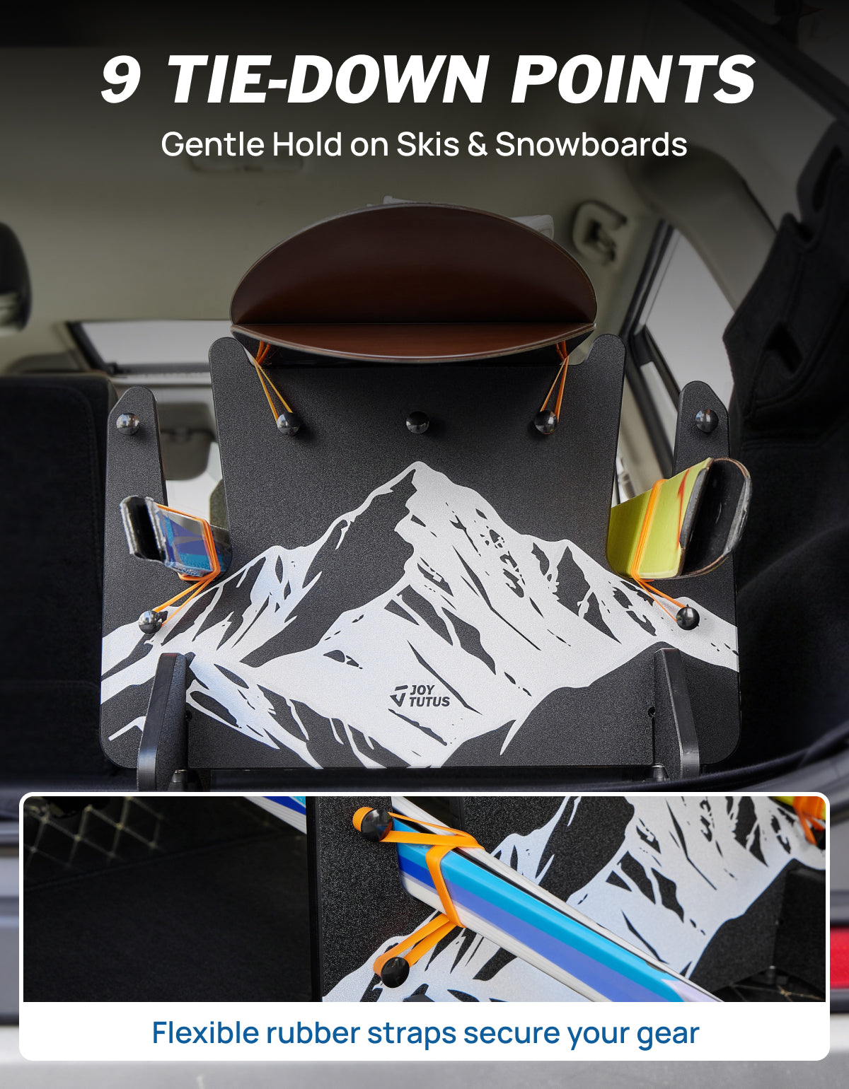 Portable Interior Ski & Snowboard Rack for SUVs