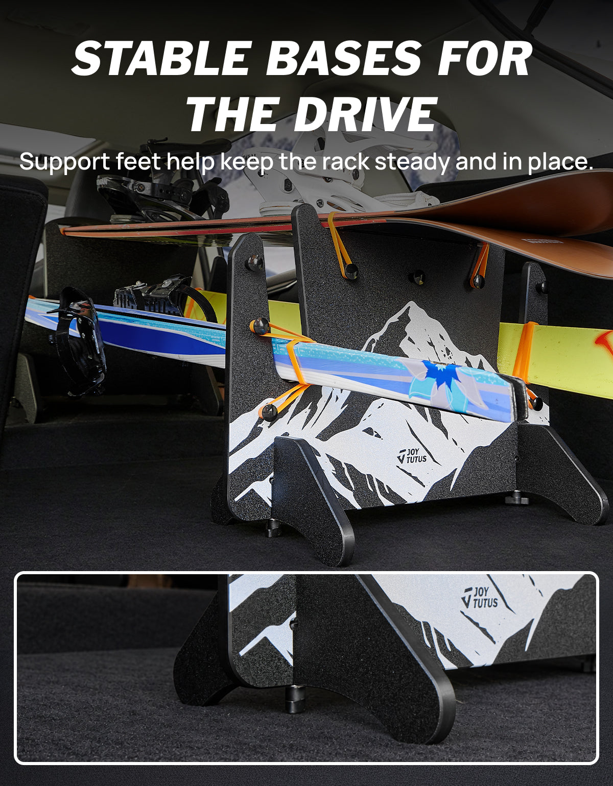 Portable Interior Ski & Snowboard Rack for SUVs