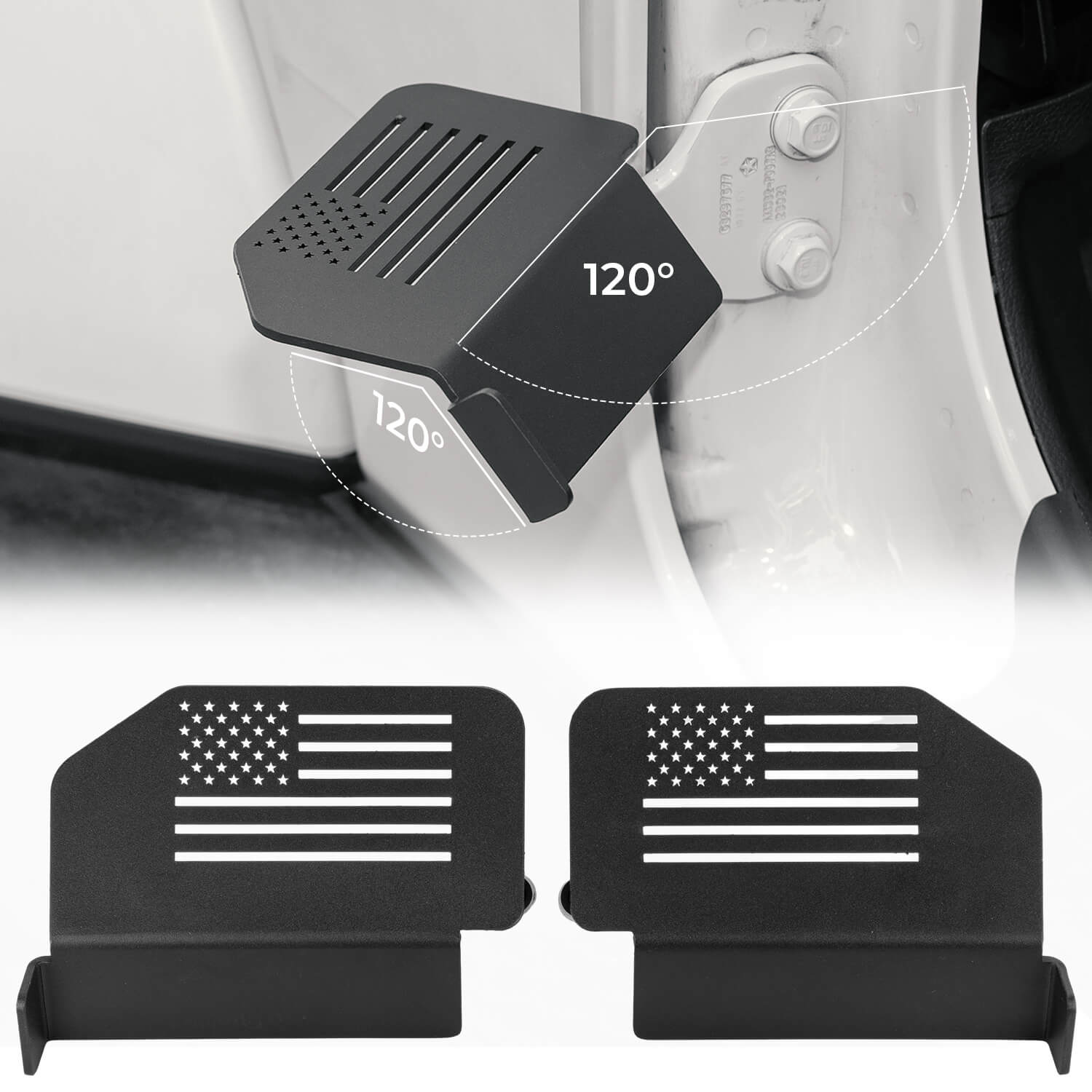 120° Doors Off Foot Pegs for Wrangler JK JL & Gladiator JT (2007–2026)