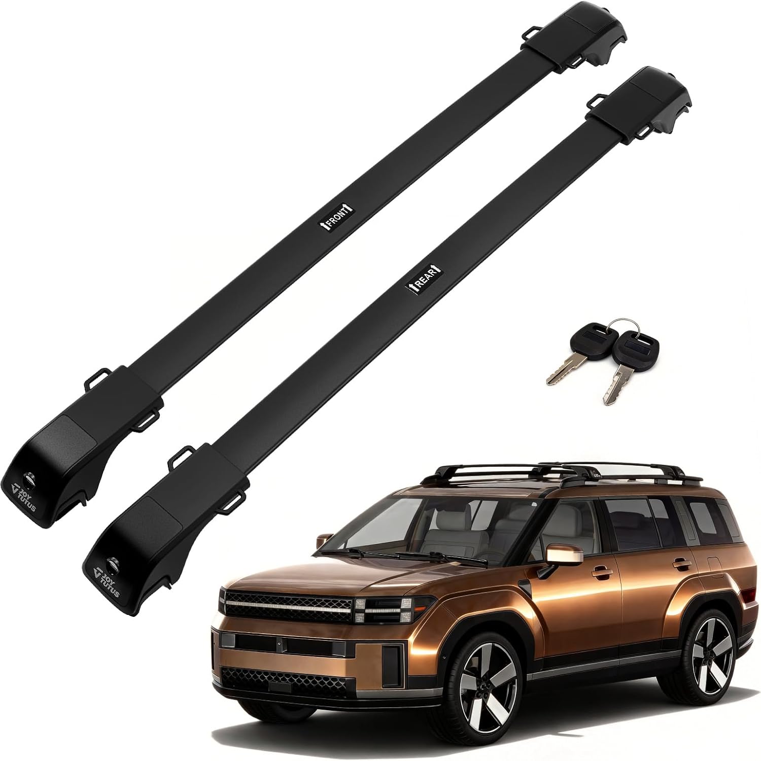 JOYTUTUS Lockable Roof Rack Cross Bars Compatible with Hyundai Santa Fe 2024 2025