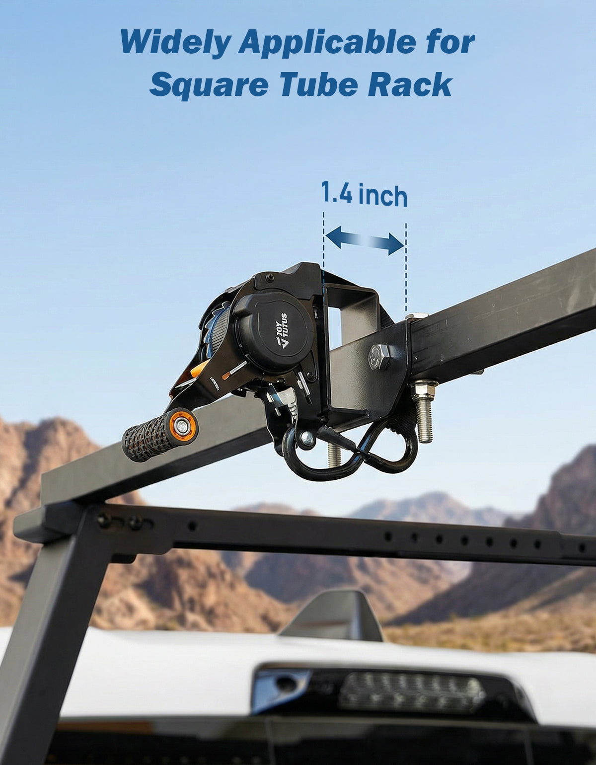 2-Pack 10 ft Retractable Ratchet Straps for 1.4" Square Tube Racks, 1500 lb Break Strength Auto Tie-Downs