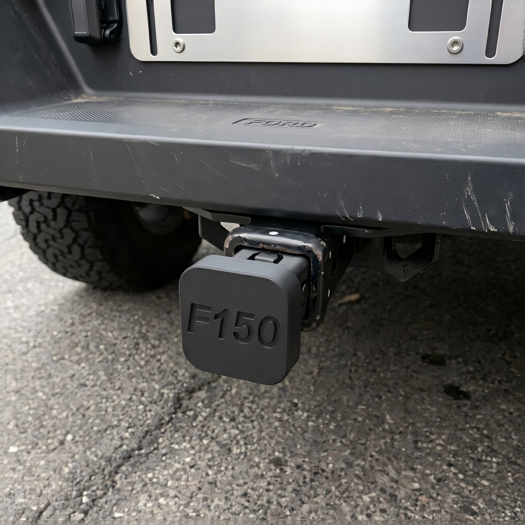 Joytutus 3D Printed F150 Trailer Hitch Cover | Anti-Break ABS Black Snap-in Hitch Receiver Plug for Ford F-150