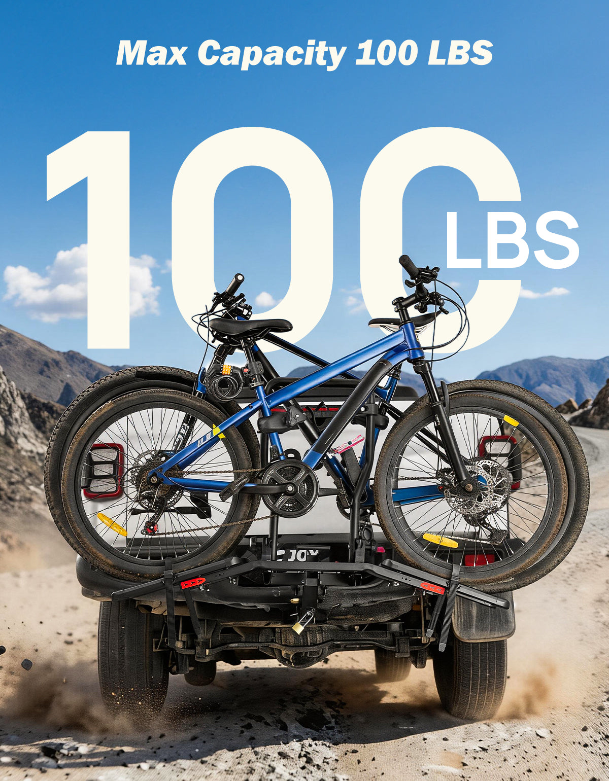 2-Bike Hitch Bike Rack for SUVs, Trucks & Cars, Folding & Tilting Platform Rack, Fits 1.25" & 2" Hitch Receivers