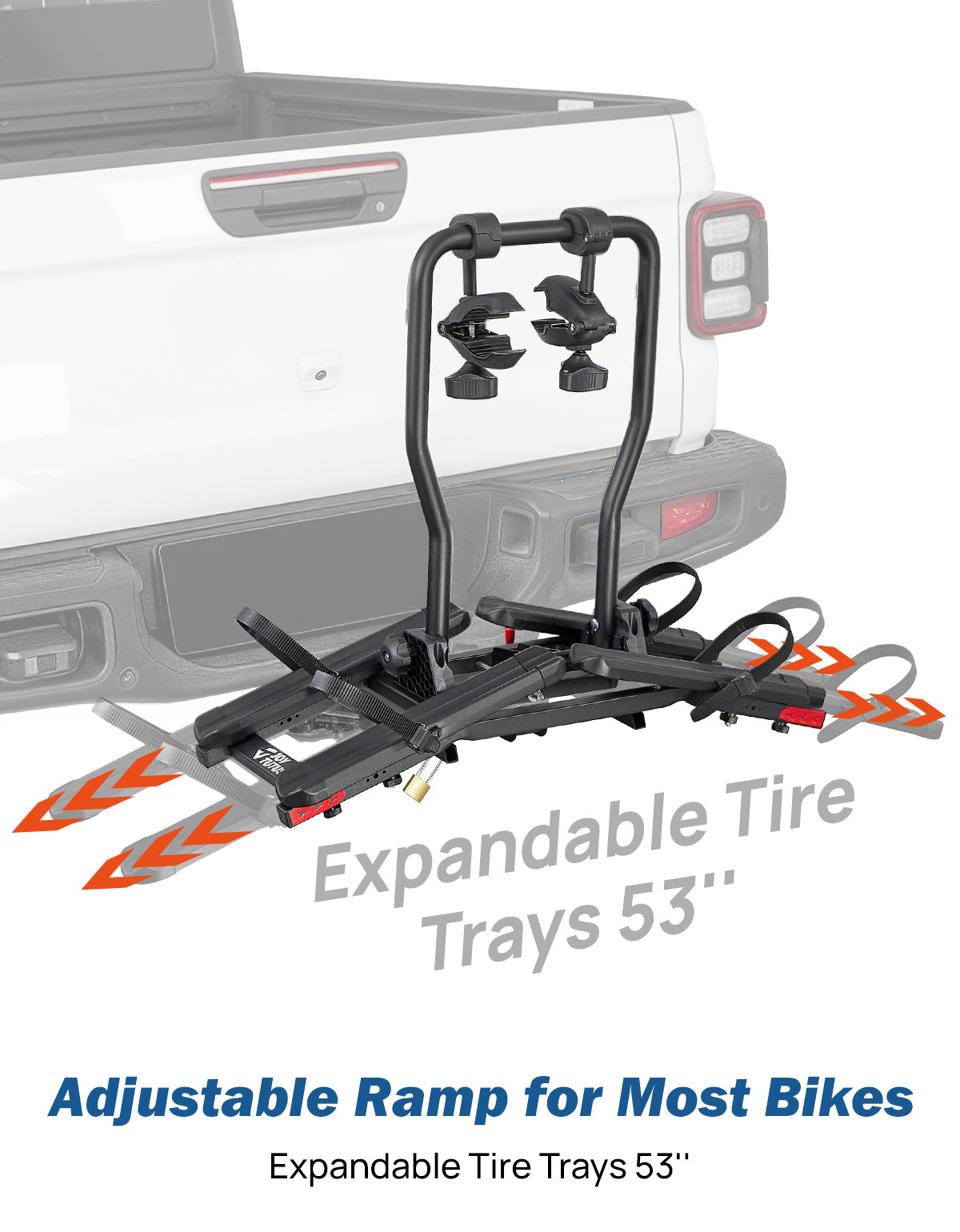 2-Bike Hitch Bike Rack for SUVs, Trucks & Cars, Folding & Tilting Platform Rack, Fits 1.25" & 2" Hitch Receivers