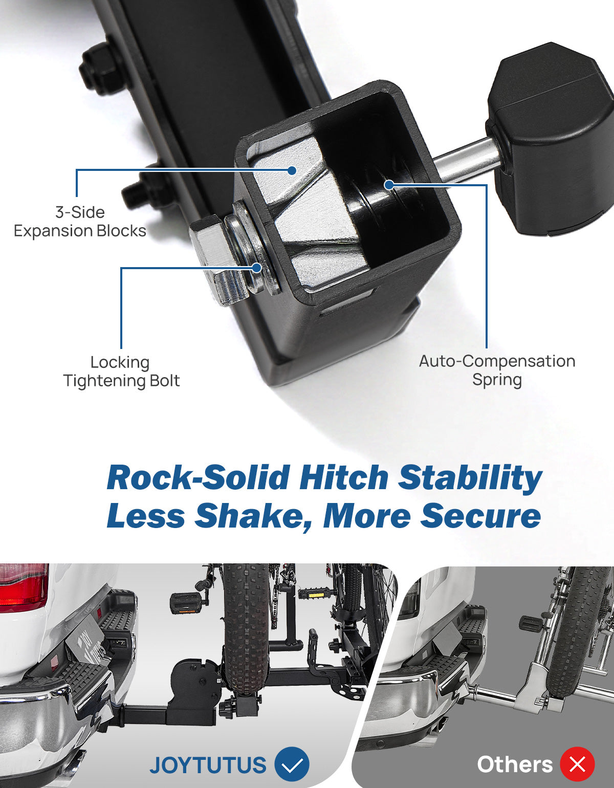 Heavy Duty 2-Bike Hitch E-Bike Rack with Ramp – 180 lbs Capacity for 2" Receiver