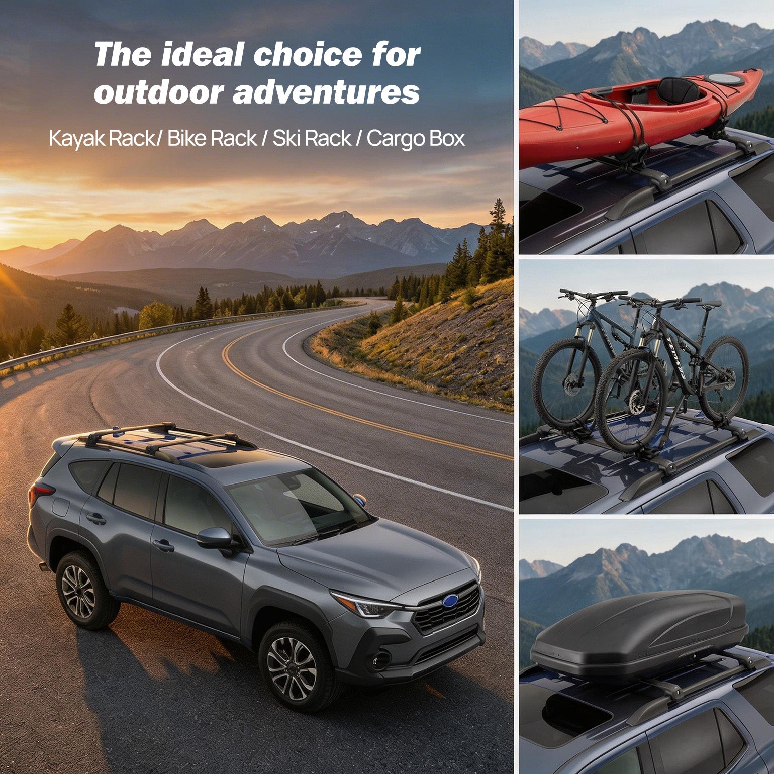 Subaru Crosstrek (2024–2026) Roof Rack Cross Bars – Lockable Aluminum