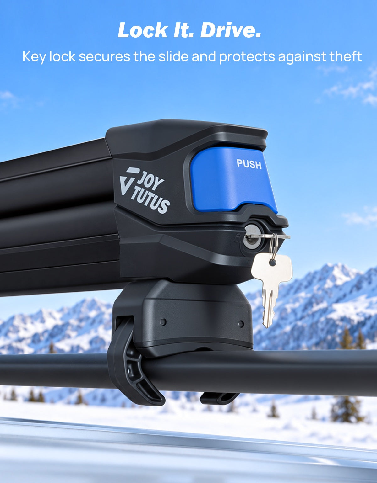Joytutus lockable aluminum ski rack