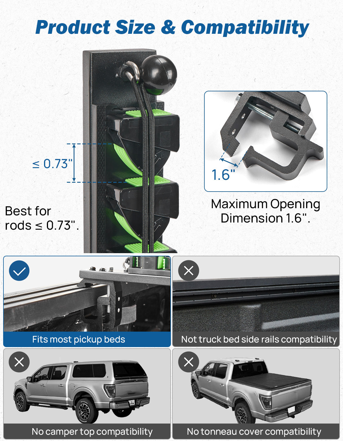 Truck Bed Fishing Rod Holder