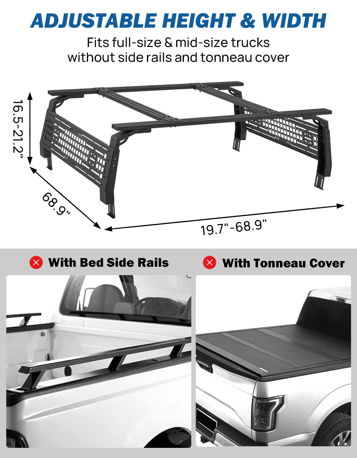 ProFlex Expedition System | Adjustable Bed Rack for Full & Mid-Size Trucks