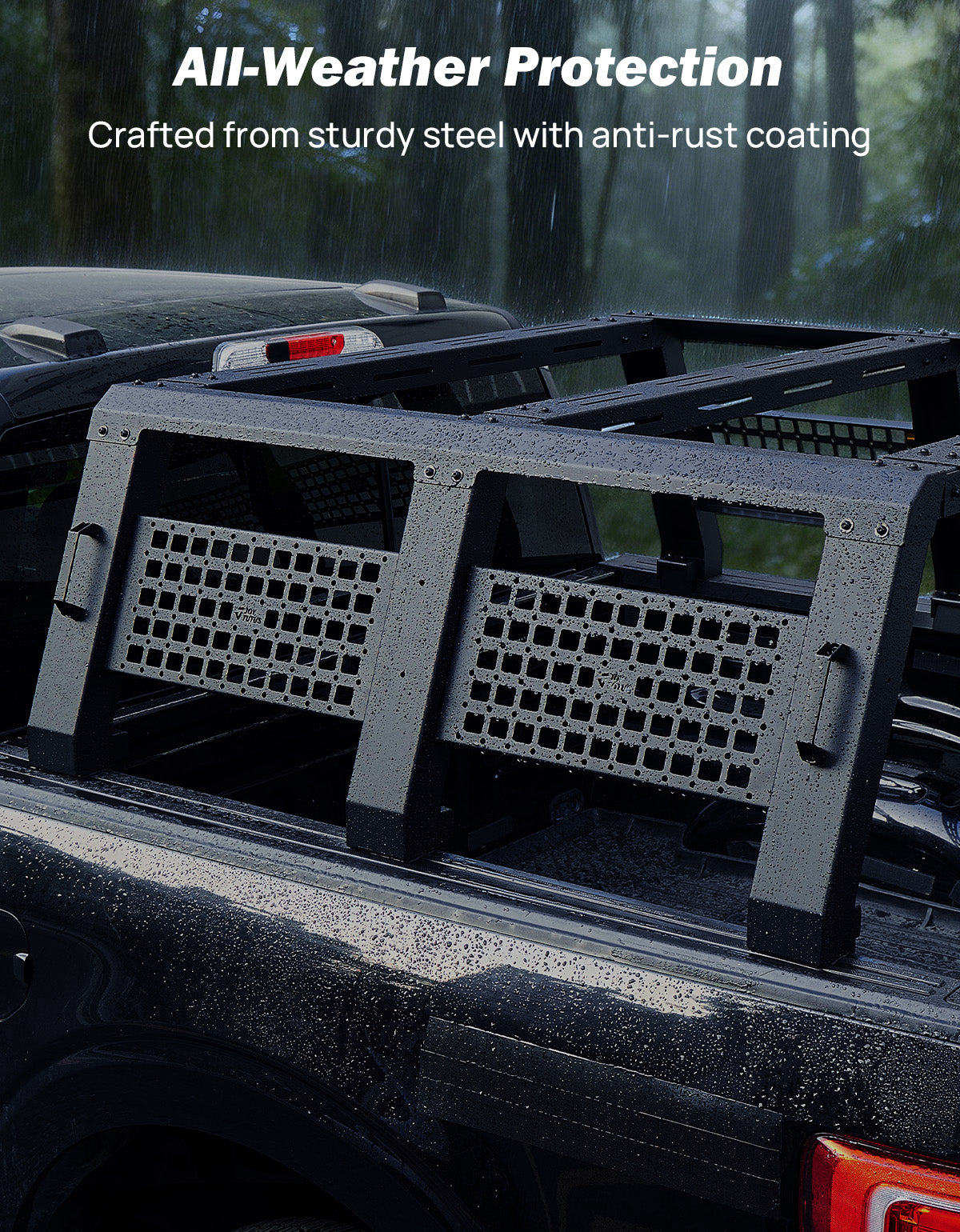 NightRunner Rack with LED Brake Light | Full-Size Overland Rack for F150 & Ram
