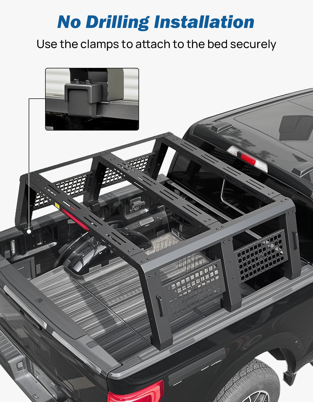 NightRunner Rack with LED Brake Light | Full-Size Overland Rack for F150 & Ram