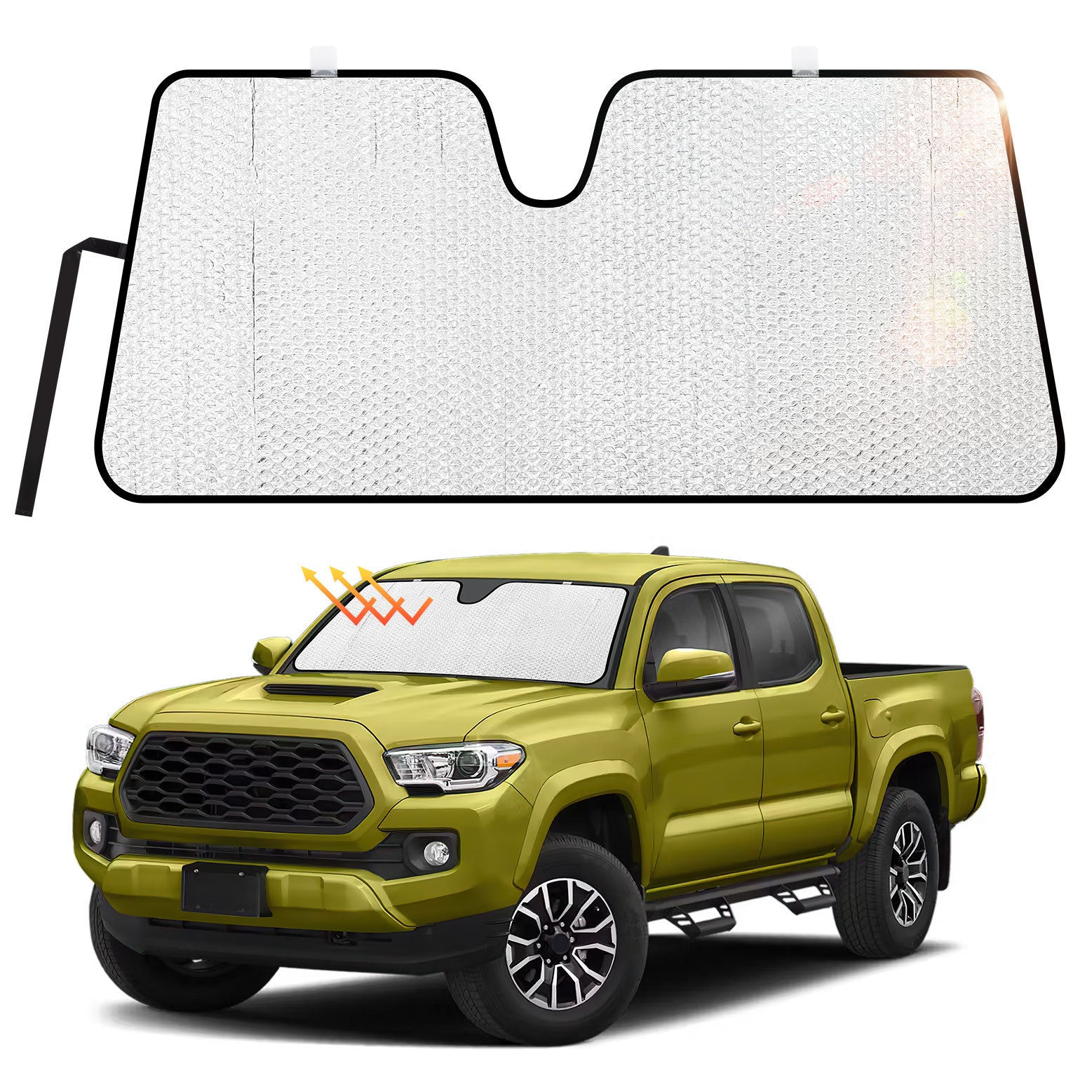 Windshield Sun Shade for Tacoma 2016–2023 Foldable UV Heat Blocker