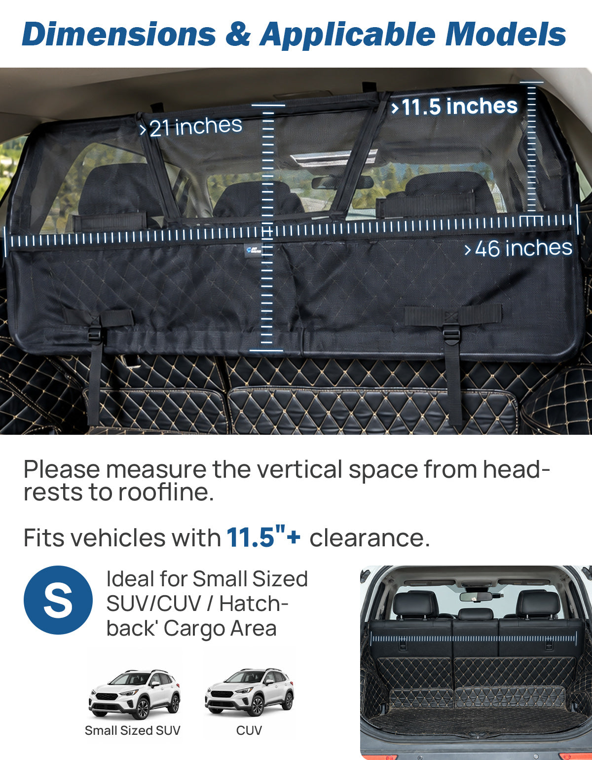 2026 Upgraded Dog Car Barrier with Zippered Mesh Window
