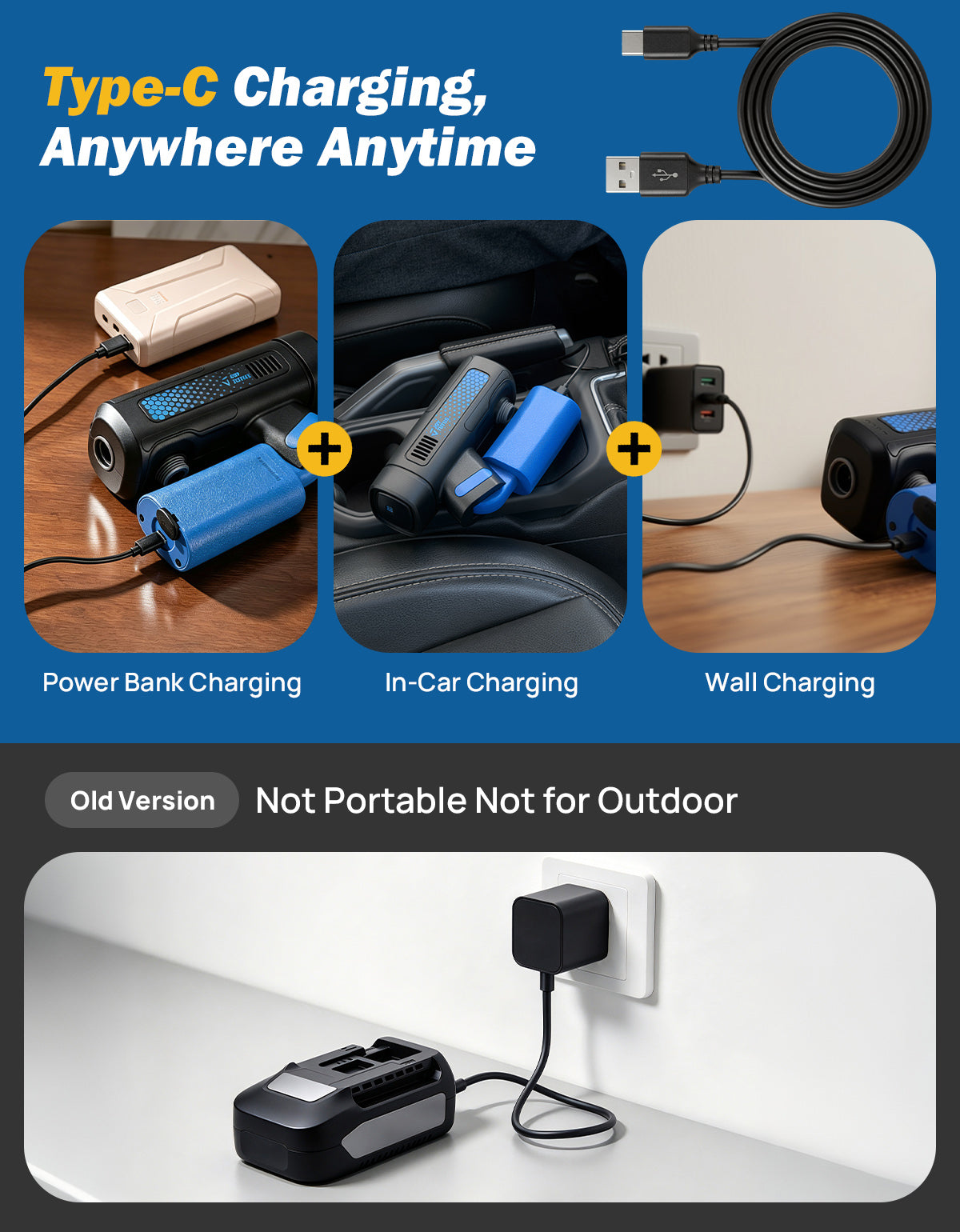 JOYTUTUS P10 Pro Foldable Cordless Pressure Washer for Cars & Bikes