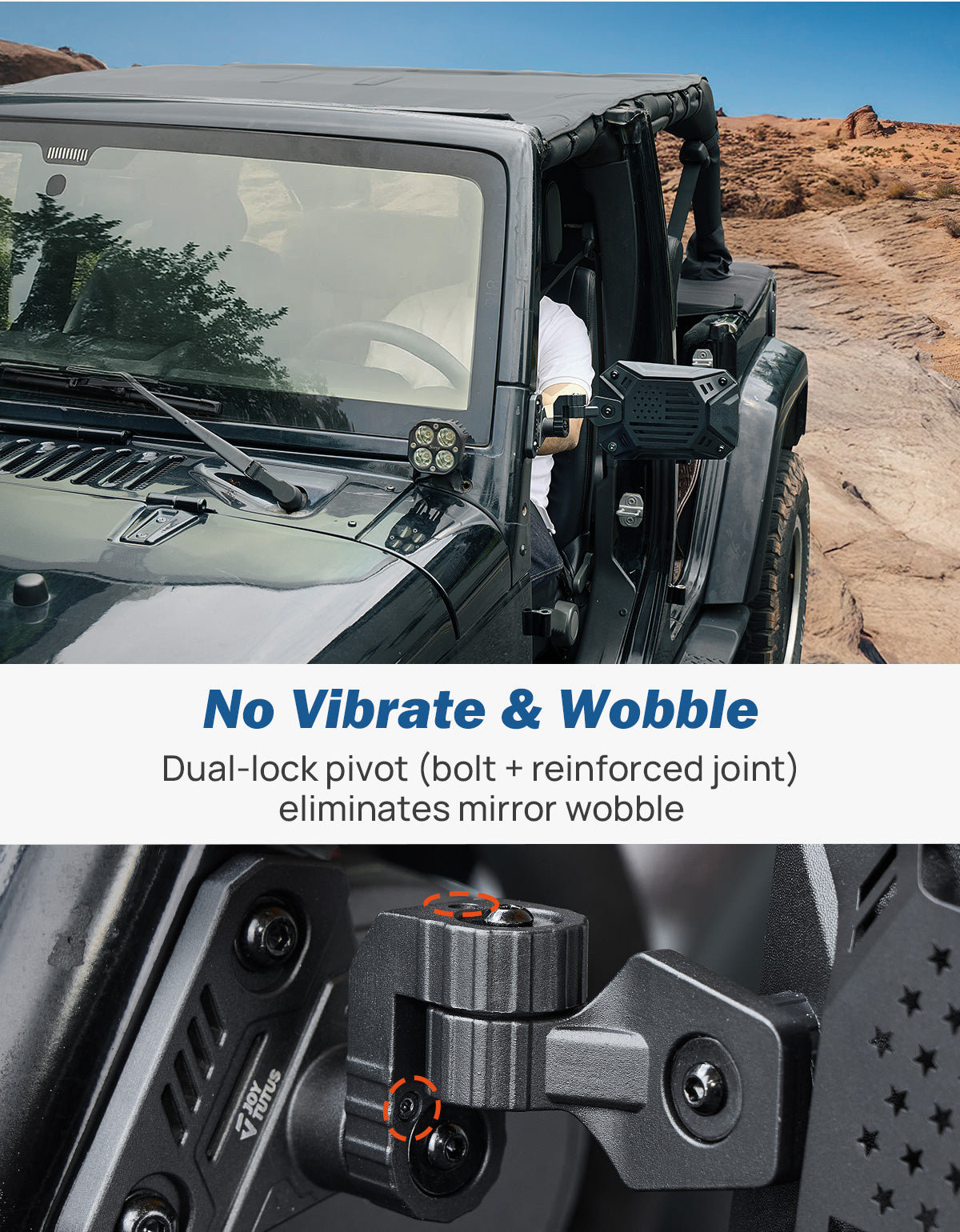 Wrangler Mirrors Doors Off Fit for Wrangler TJ JK & Unlimited 1997-2018