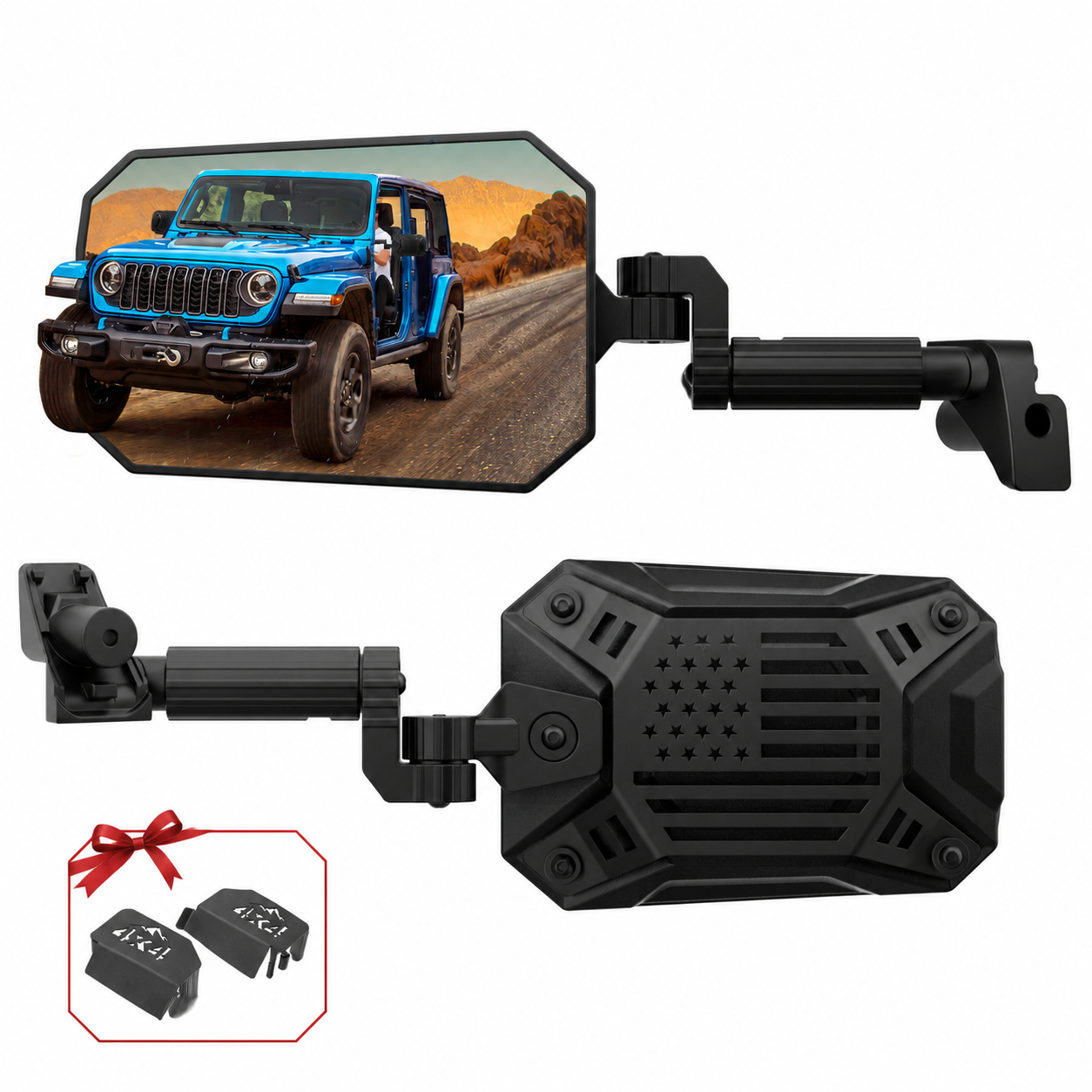 Mirrors Doors Off Compatible with 2024-2026 Wrangler JL Gladiator JT