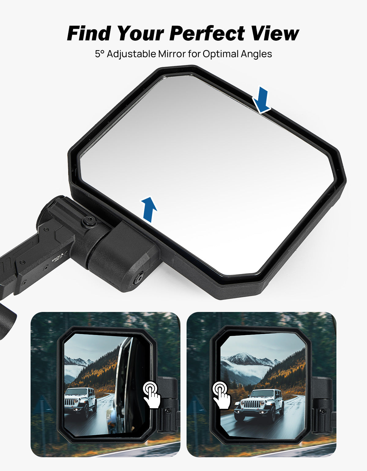 Doors Off Mirrors for Jeep Wrangler JL & Gladiator JT (2024–2026)