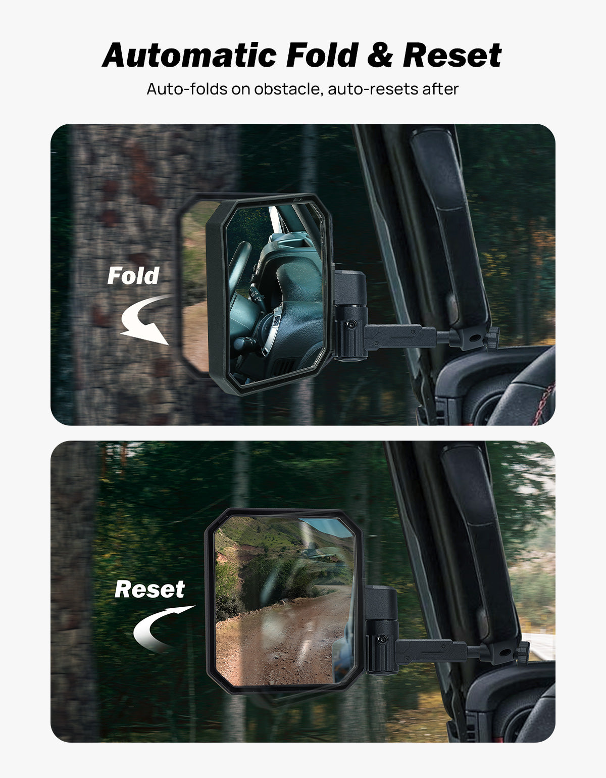 Doors Off Mirrors for Jeep Wrangler JL & Gladiator JT (2024–2026)