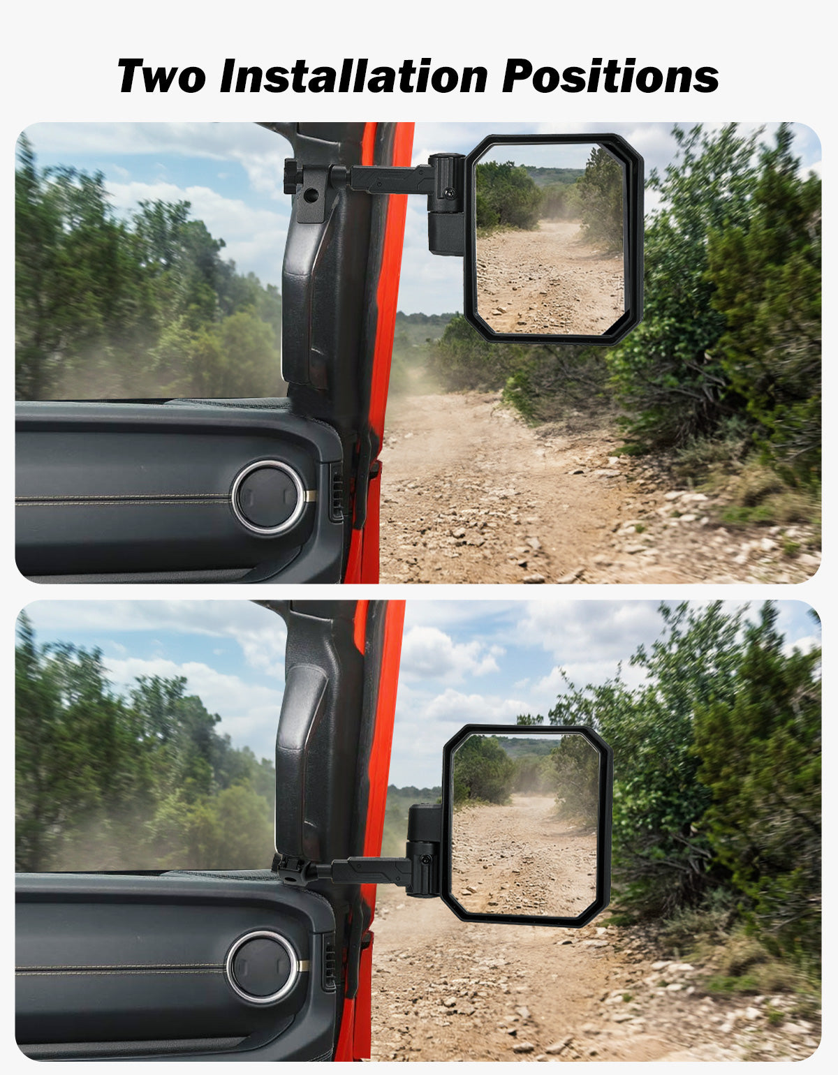 Doors Off Mirrors for Jeep Wrangler JL & Gladiator JT (2024–2026)