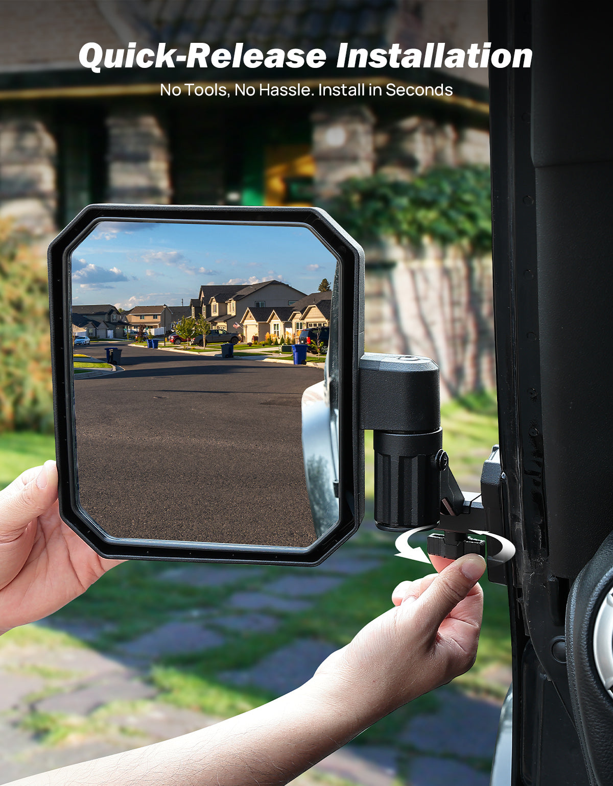 Doors Off Mirrors for Jeep Wrangler TJ & JK (1997–2018) – Anti-Shake Design