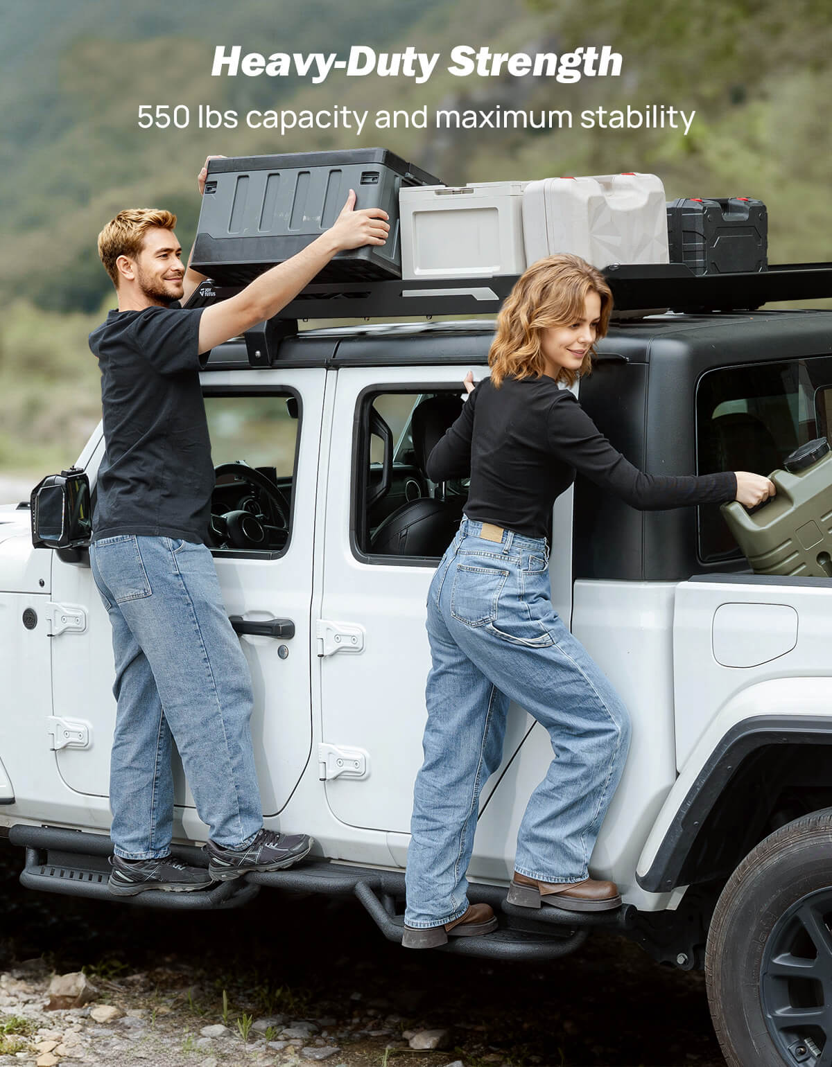 6.7" Running Boards for Gladiator JT 2020–2026 | Dual-Tier Side Steps