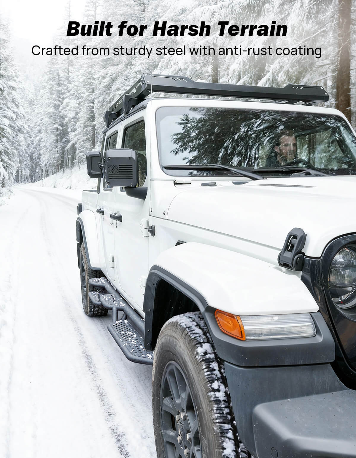 6.7" Running Boards for Gladiator JT 2020–2026 | Dual-Tier Side Steps