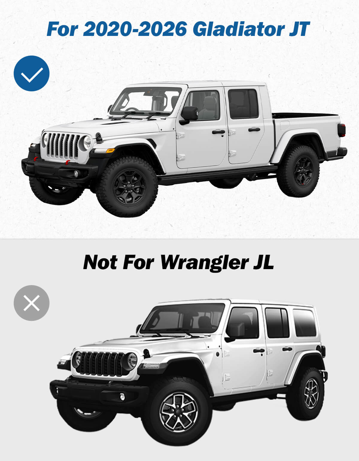 6.7" Running Boards for Gladiator JT 2020–2026 | Dual-Tier Side Steps