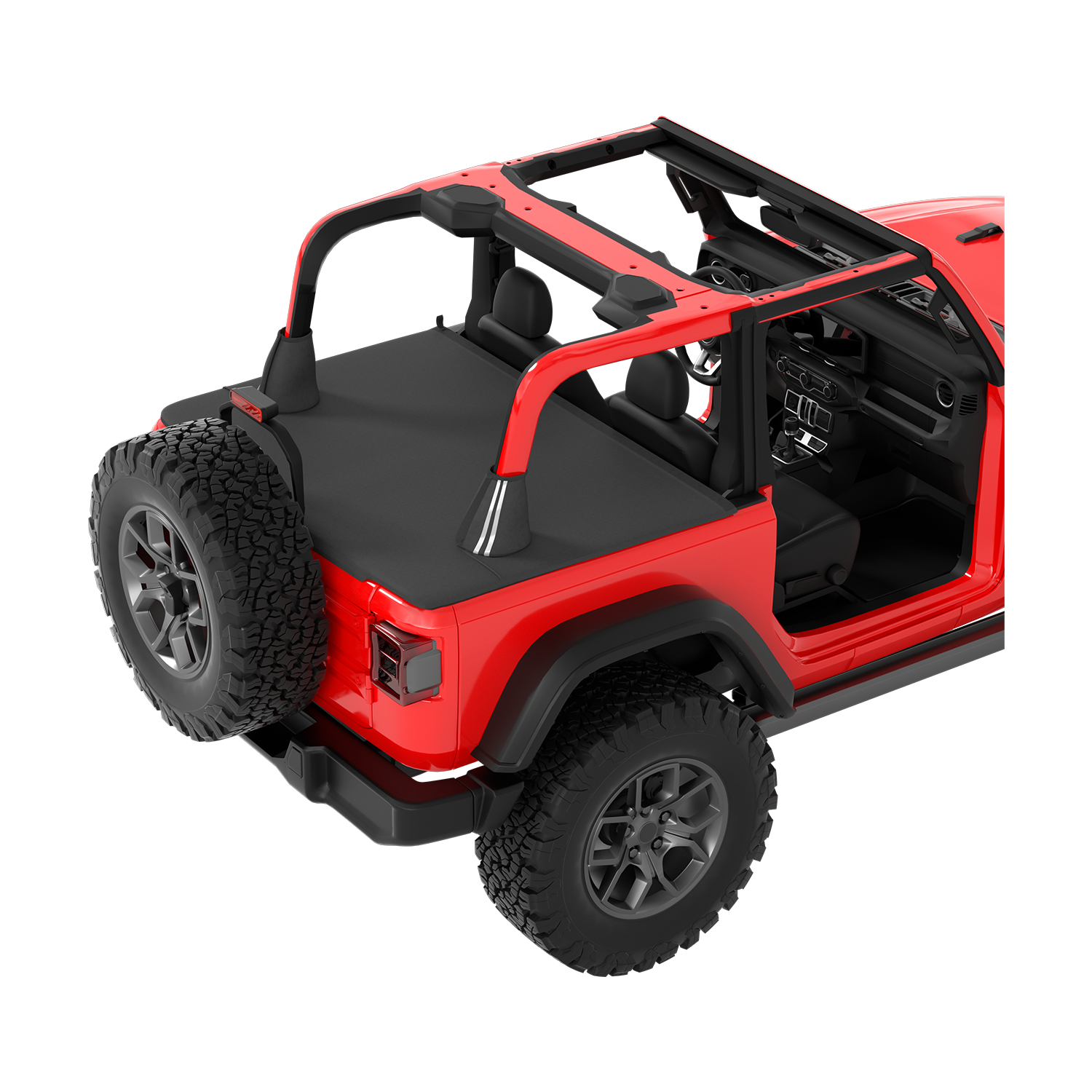 Tonneau Cover for Wrangler JL 2-Door, Trunk Cargo & Tailgate Cover