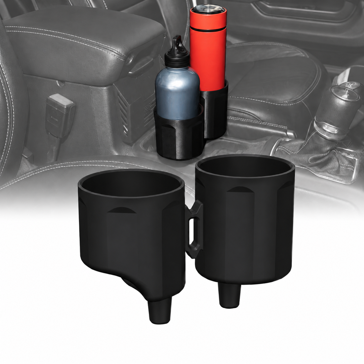The Original 3rd Cup Holder for Jeep Wrangler JL & Gladiator – 3D-Printed