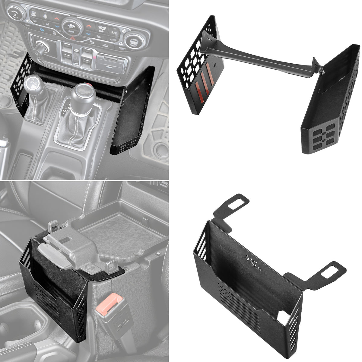 Metal Center Console Organizer for Wrangler JL 2018–2026 & Gladiator JT 2020–2026