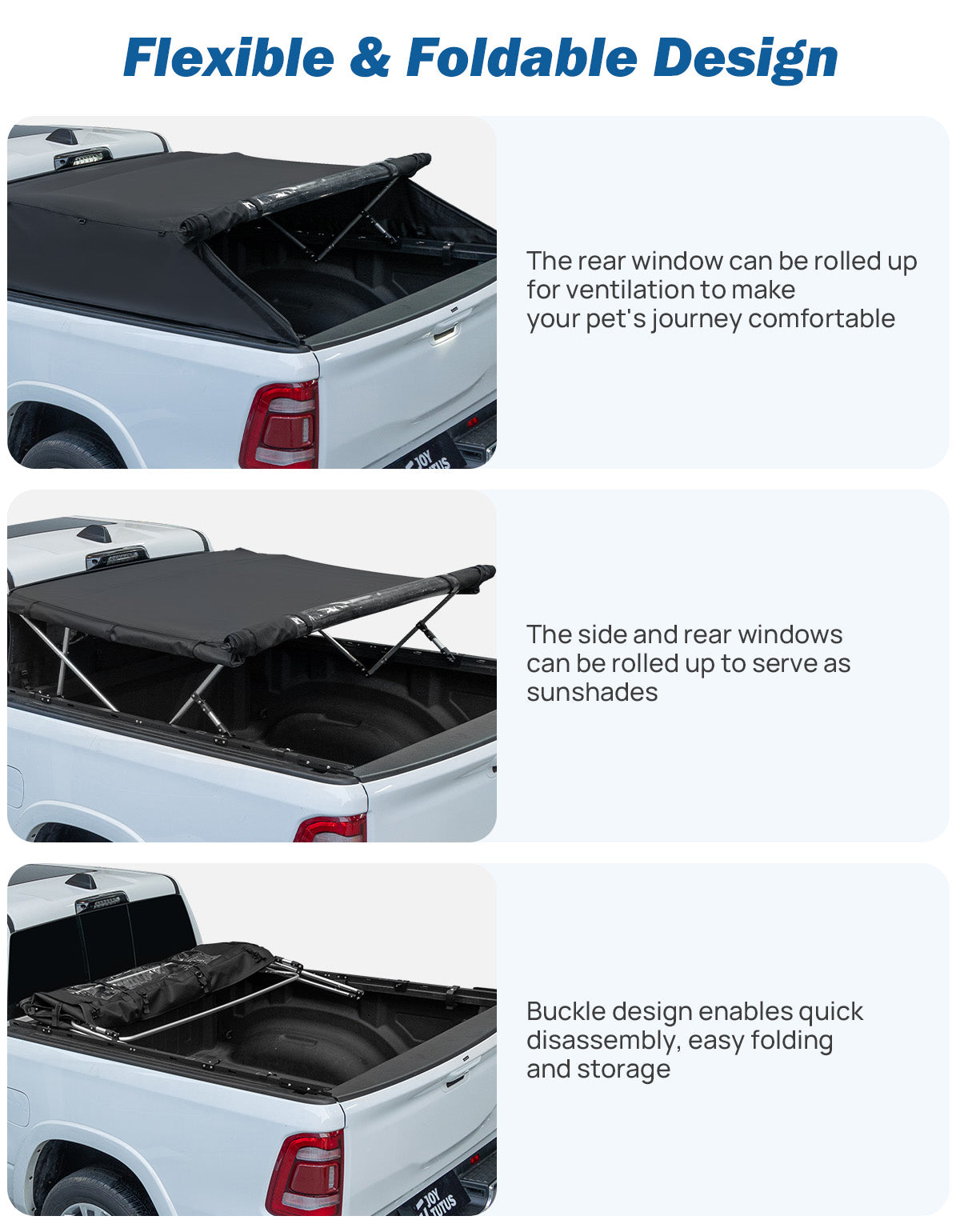 Truck Bed Soft Topper for Ram 1500 (2019-2026) 5.5 FT Bed
