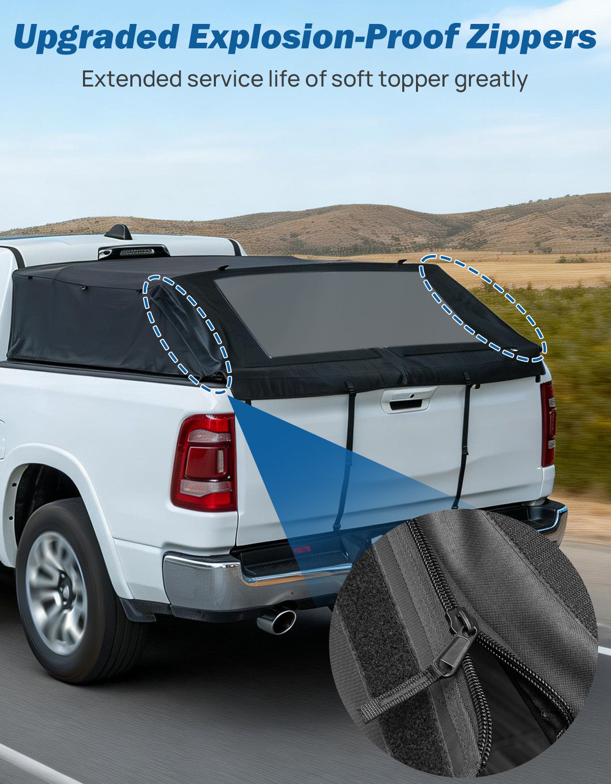 Truck Bed Soft Topper for Ram 1500 (2019-2026) 5.5 FT Bed