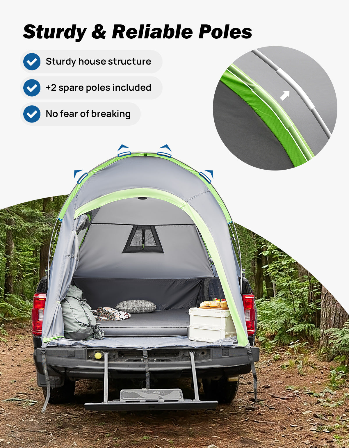 Waterproof Pickup Truck Tent for Camping