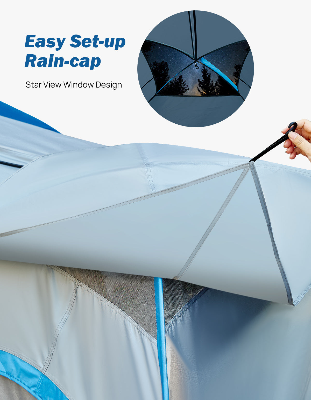Truck Bed Tent with Rainfly, PU2000 Waterproof Double Layer, 2-Person
