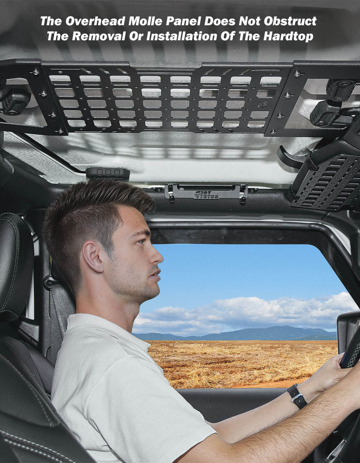 Hard Top Roof Rack Molle Panel Compatible with Wrangler JL JLU & Gladiator JT 2018-2026