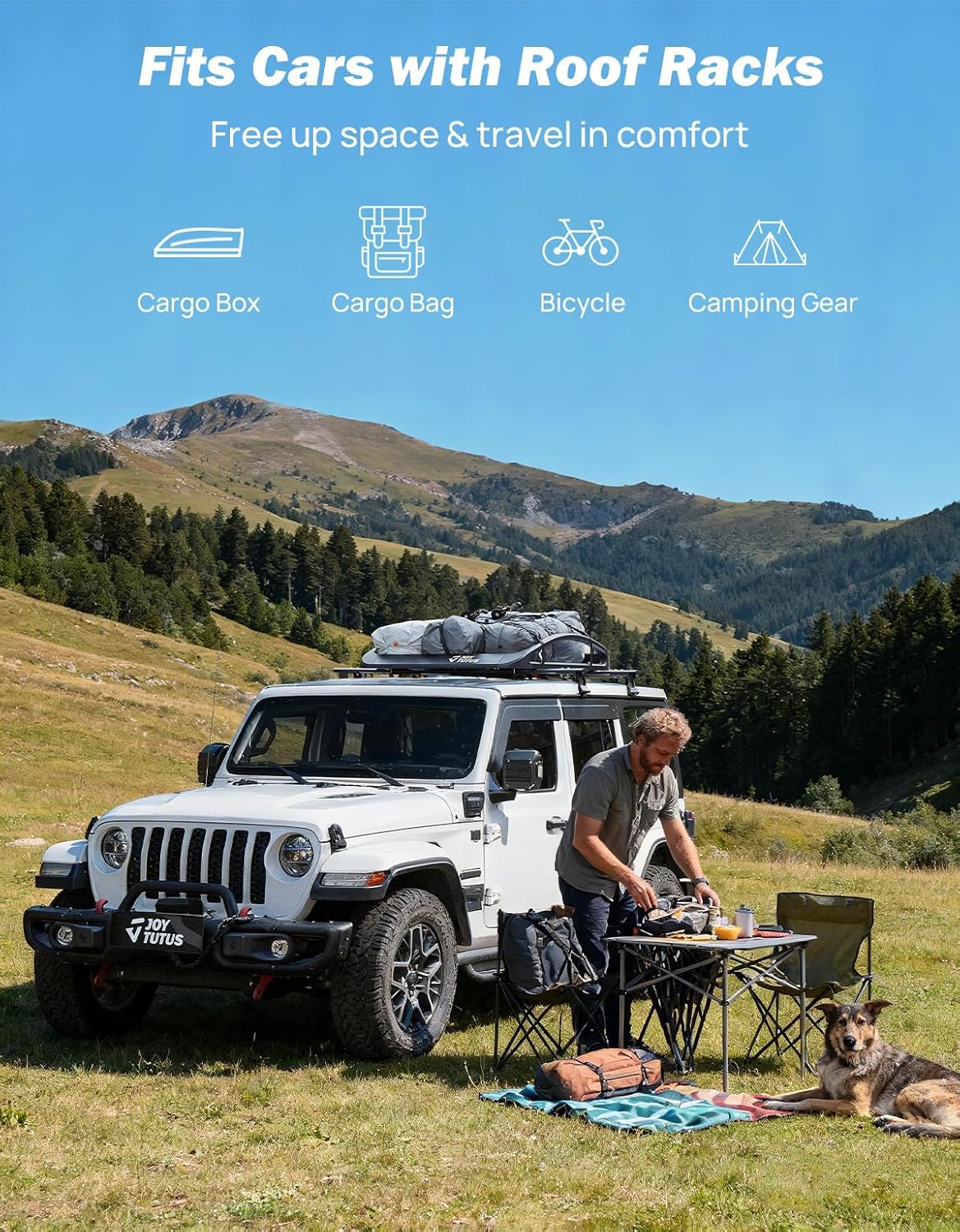 Aluminum Roof Cargo Basket – Rust-Resistant Roof Rack Carrier for SUVs, Trucks & Cars