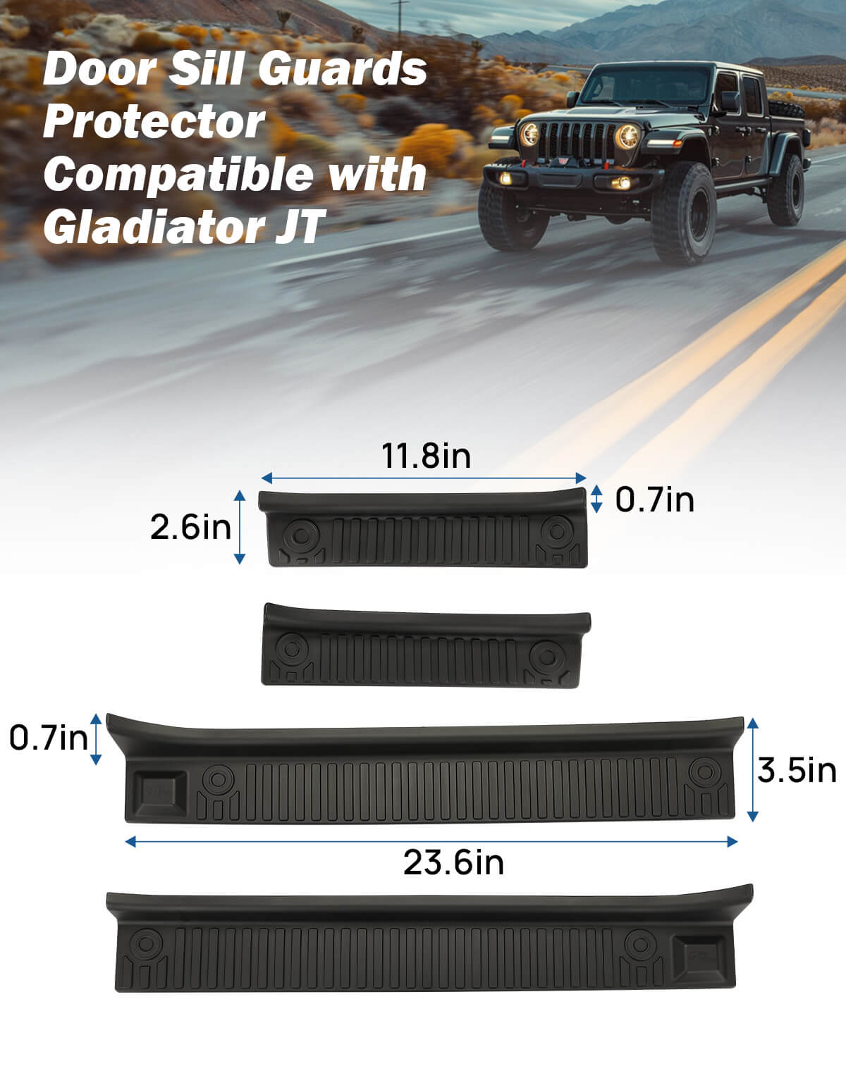 Gladiator Door Sill Guards Compatible with Gladiator JT 2020-2026