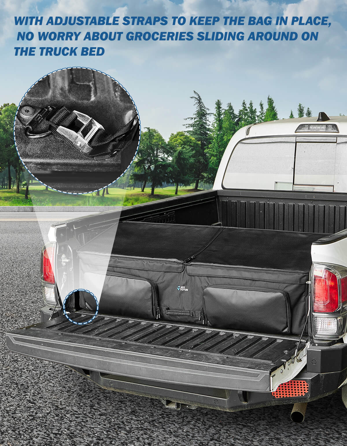 JOYTUTUS Truck Bed Cargo Box Organizer Mid-Size