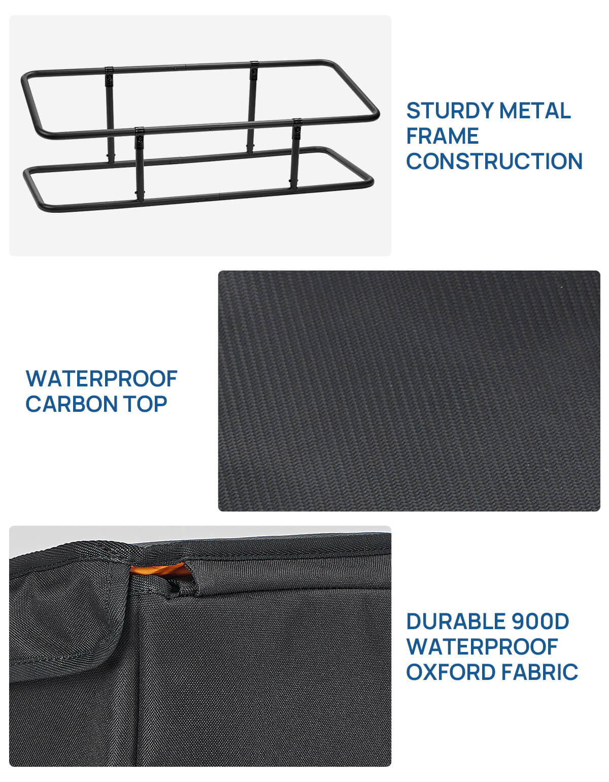 JOYTUTUS Truck Bed Cargo Box Organizer Mid-Size