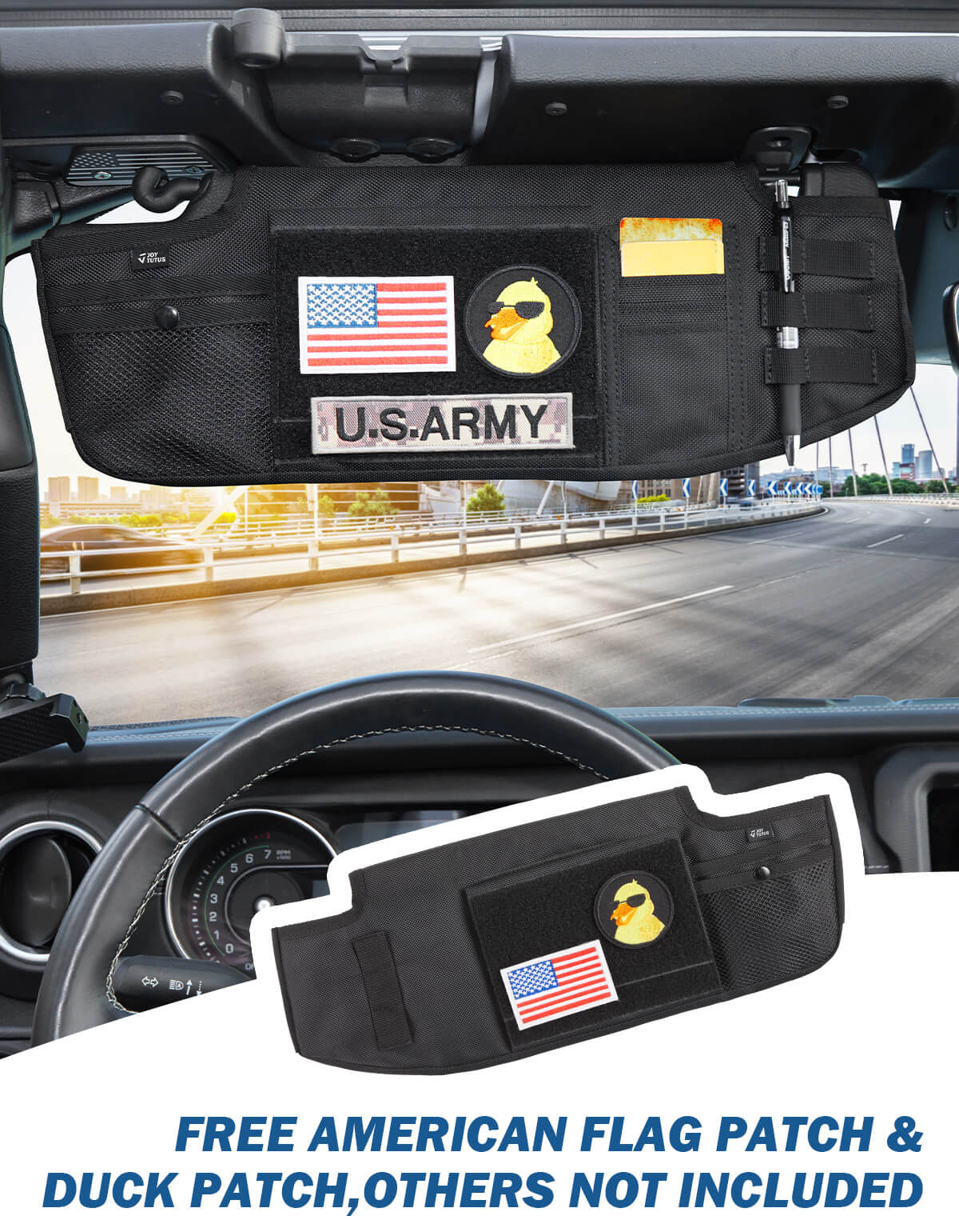Sun Visor Organizer Compatible with Wrangler JL & JT 2018-2026