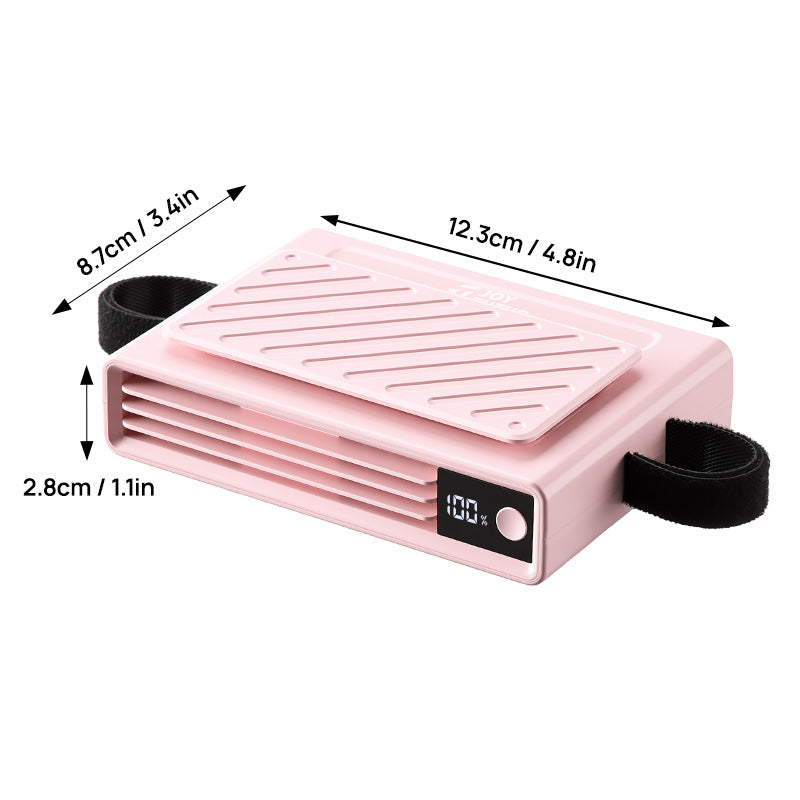 Car Cooling Fan for Backseat Front Rear Seat Clip on Sun Visor Fan Pink 3000mAh Rechargeable Battery for SUV RV UTV Truck
