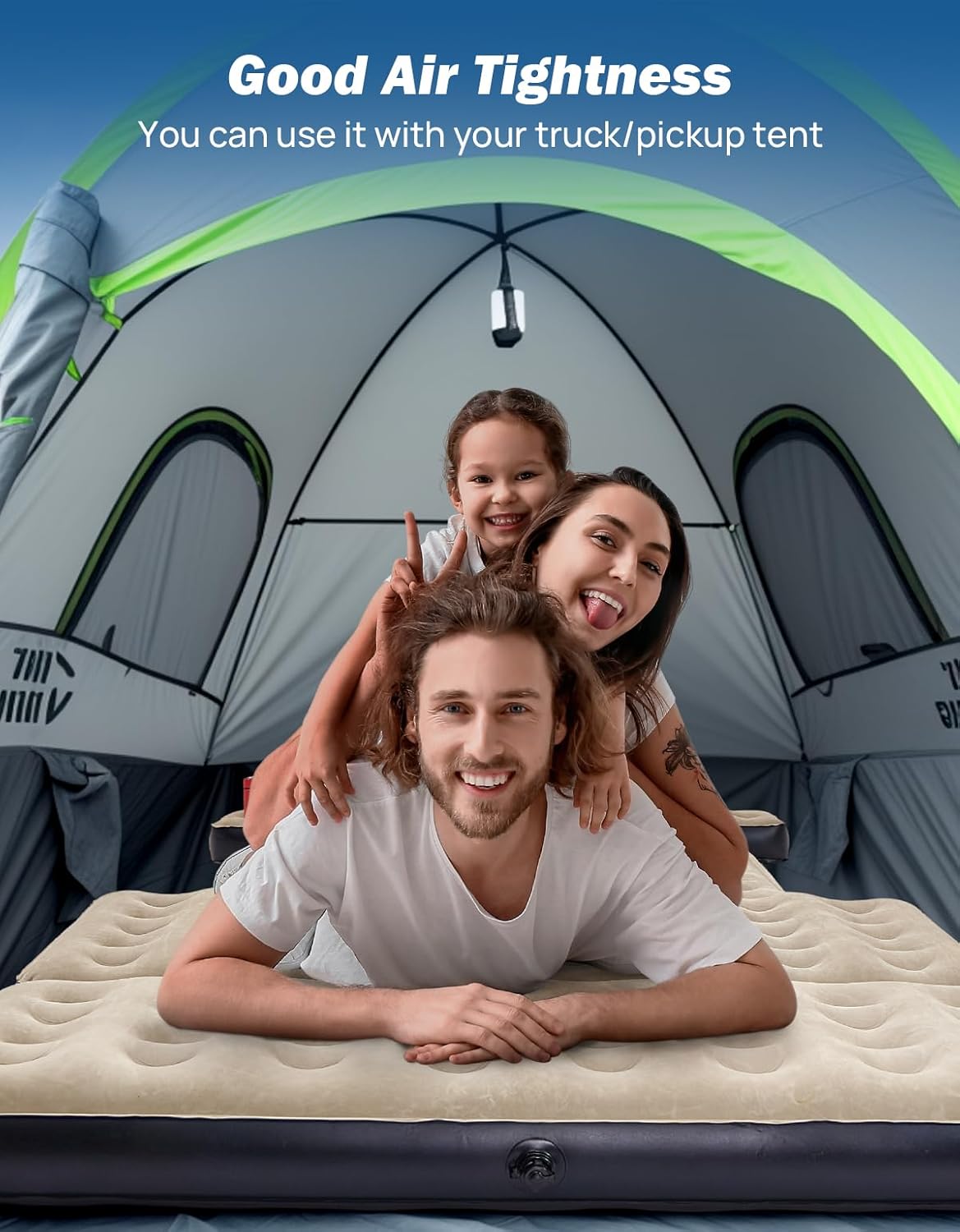 Truck Bed Air Mattress with Removable Extension