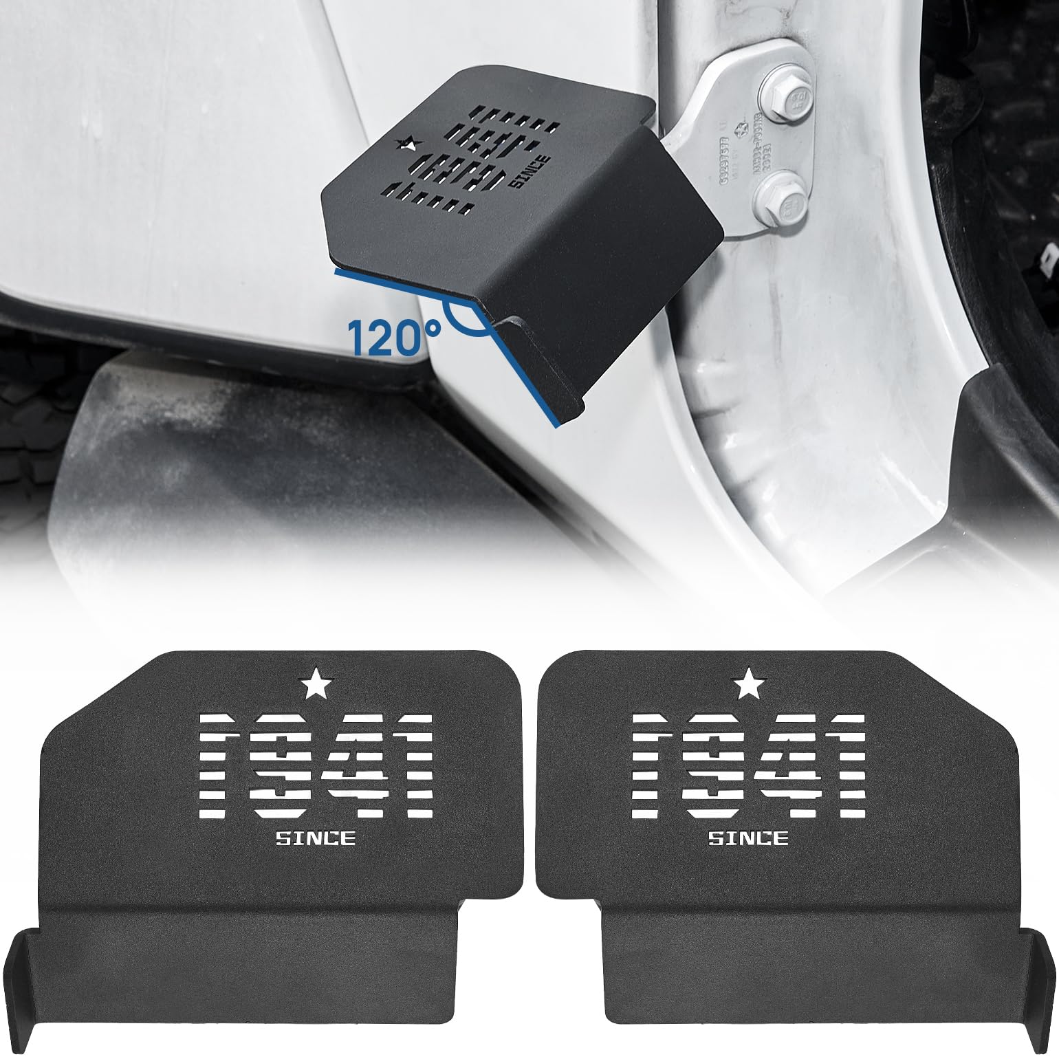 120° Foot Pegs for Wrangler JK JL & Gladiator JT 2007–2024 1941 Pattern