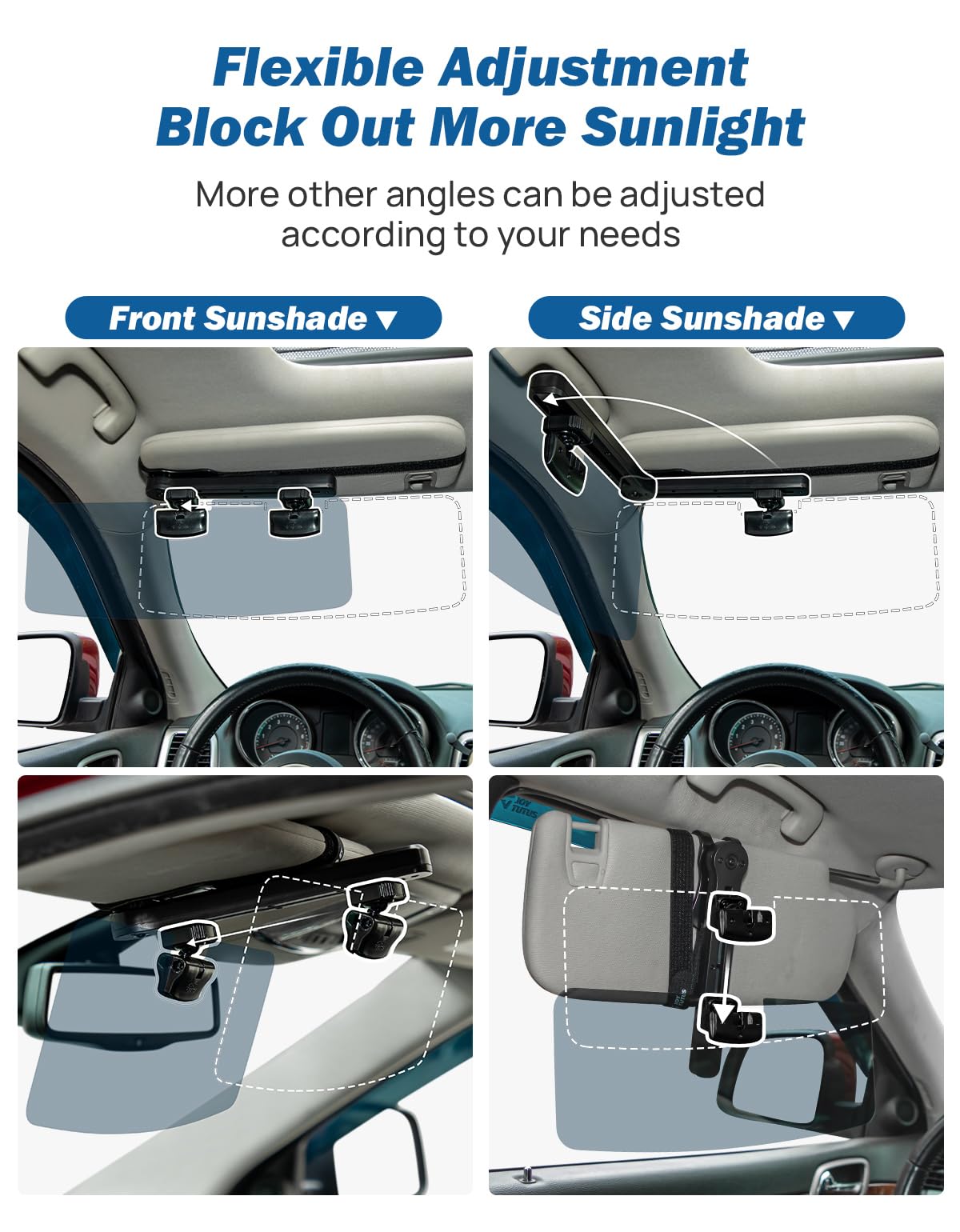 JOYTUTUS Sun Visor Extender for Car